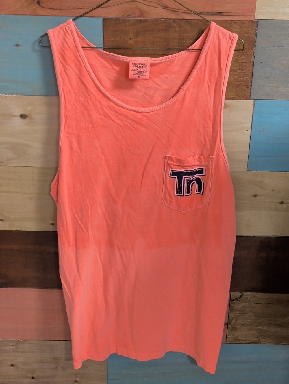 Comfort Colors Coral Pocket Tank Top